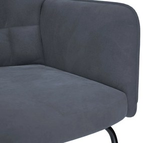 vidaXL Πολυθρόνα Κουνιστή Σκούρο Γκρι Βελούδινη