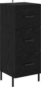 vidaXL Highboard Μαύρη Οξυά 34,5 x 34 x 180 εκ. Επεξεργασμένο ξύλο