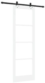 vidaXL Συρόμενη Πόρτα Χειροκίνητος Λευκό 78 x 232 cm Ξύλο και μέταλλο