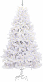 vidaXL Τεχνητό Χριστουγεννιάτικο Δέντρο με Άξονα με βάση Λευκό 270 cm