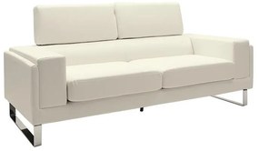 Καναπές Shea 3θέσιος PU ivory-inox 198x80x87εκ 198x80x87 εκ.