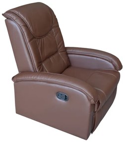 ΠΟΛΥΘΡΟΝΑ RELAX ΜΕ ΜΗΧΑΝΙΣΜΟ MASSAGE ROCCA HM0026.03 PU ΚΑΦΕ ΣΚΟΥΡΟ 80x96x97 εκ. - HM0026.03