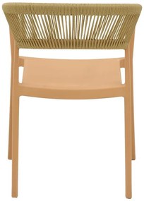 Καρέκλα - Πολυθρόνα Sillia στοιβαζόμενη pp cappuccino - μπεζ rattan 55x52x74,5 εκ. 55x52x74.5 εκ.