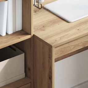 vidaXL Γραφείο Artisan Oak 135,5 x 50 x 127 εκ 2 τμχ.