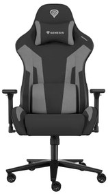 Genesis NFG-2096 Nitro 720 Καρέκλα Gaming Δερματίνης με Ρυθμιζόμενα Μπράτσα Μαύρο / Γκρι