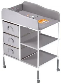 VEVOR Baby Changing Table Portable Diaper Change Station with 3 Drawers &amp; Wheels