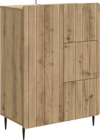 vidaXL Πλαϊνό γραφείο Artisan Δρυς 66 x 34,5 x 91,5 εκ