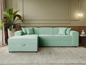 Γωνιακός καναπές Santos-Menta-Αριστερή