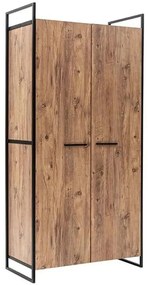 Ντουλάπα Δίφυλλη Dynamic 863SPH5409 104x52x225cm Pine-Black Two Door