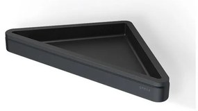 Geesa Frame 8803-400 Black Matt Γωνιακή Εταζέρα με Σχισμή Αποστράγγισης 23x17x2,5 cm