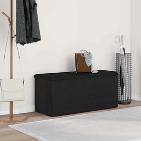 vidaXL Παγκάκι Αποθήκευσης Μαύρη Δρυς 100x40x45 εκ. Συνθετικό Ξύλο