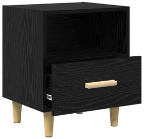 vidaXL Κομοδίνο 2 pcs Μαύρη δρυς 40 x 35 x 47.5 εκ Επεξεργασμένο ξύλο