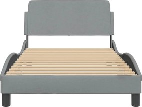vidaXL Σκελετός Κρεβατιού Dover Γκρι 100x190 εκ Υφασμάτινο