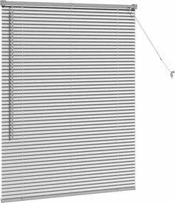 vidaXL Βενετσιάνικες Ρόδες Ασημί 130 x 100 cm Αλουμίνιο