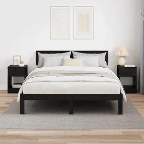 vidaXL End Table 2 pcs Μαύρη Οξυά 30,5 x 30 x 45 εκ Επεξεργασμένο ξύλο