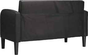 vidaXL καναπές Loveseat Μαύρο 110 cm Faux Leather