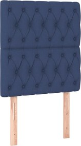 vidaXL Κρεβάτι Boxspring με Στρώμα Μπλε 80x200 εκ. Υφασμάτινο