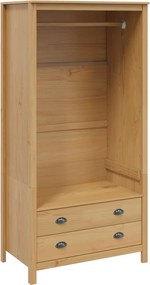 vidaXL Ντουλάπι με ράφι HILL Μέλι Καφέ 84 x 50 x 170 εκ Στερεό πεύκο