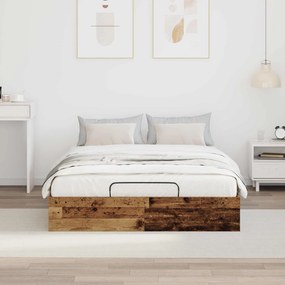 vidaXL Κρεβάτι Οθωμανικού Τύπου Παλιό ξύλο 120 x 200 cm