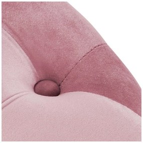 Υποπόδια DKD Home Decor Ροζ Velvet Ξύλο MDF Glam (2 pcs)