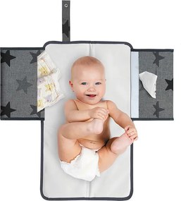 Αλλαξιέρα Ταξιδίου (60x34) Dooky Grey Stars DK-126466