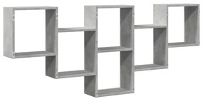 vidaXL Ραφιέρα Τοίχου Γκρι Σκυροδέματος 159x18x66 εκ. από Επεξ. Ξύλο