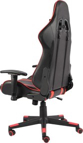 vidaXL Καρέκλα Gaming Περιστρεφόμενη Κόκκινη από PVC