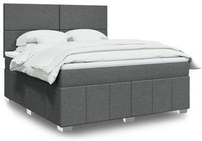 ΚΡΕΒΑΤΙ BOXSPRING ΜΕ ΣΤΡΩΜΑ ΣΚΟΥΡΟ ΓΚΡΙ 180X200 ΕΚ ΥΦΑΣΜΑΤΙΝ 3291741