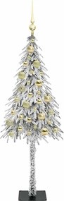 vidaXL Χριστουγεννιάτικο Δέντρο με 150 LED Λευκό 120 cm ΠΕ και Ατσάλι