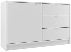 Σιφονιέρα Comfivo P100, Άσπρο, Με συρτάρια και ντουλάπια, 80x130x45cm, 49 kg | Epipla1.gr