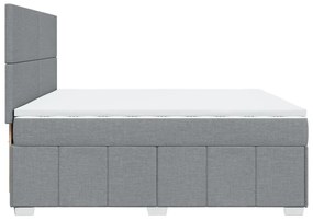 ΚΡΕΒΑΤΙ BOXSPRING ΜΕ ΣΤΡΩΜΑ ΑΝΟΙΧΤΟ ΓΚΡΙ 200X200 ΕΚ. ΥΦΑΣΜΑΤΙΝΟ 3294068