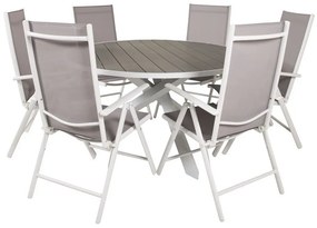 Σετ Τραπέζι και καρέκλες Dallas 2389, Polyξύλο, Μέταλλο, Ύφασμα | Epipla1.gr