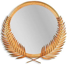 Καθρέπτης Τοίχου Palm Mirror S 930DYU1509 34x35cm Bronze Wallity Metal