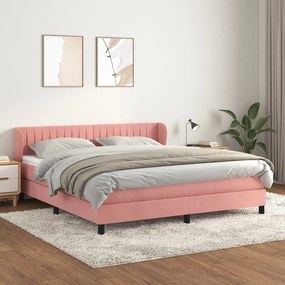 ΚΡΕΒΑΤΙ BOXSPRING ΜΕ ΣΤΡΩΜΑ ΡΟΖ 160X200 ΕΚ. ΒΕΛΟΥΔΙΝΟ 3127624