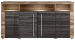 Ντουλάπι Austin AD107, Σκούρα δρυς, Καρυδί, 92x182cm, Ο αριθμός των θυρών: 439cm, Πλαστικοποιημένη μοριοσανίδα | Epipla1.gr