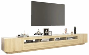 vidaXL Έπιπλο Τηλεόρασης με LED Sonoma Δρυς 300 x 35 x 40 εκ.