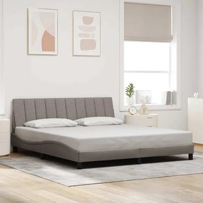 vidaXL Σκελετός Κρεβατιού Χωρίς Στρώμα Taupe 180x200 εκ. Υφασμάτινο