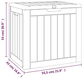 Μπαούλο Αποθήκευσης Κήπου Γκρι 55,5x43x53 εκ. Πολυπροπυλένιο - Γκρι