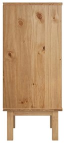 Συρταριέρα OTTA Γκρι 76,5 x 39,5 x 90 εκ. από Μασίφ Ξύλο Πεύκου - Καφέ