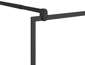vidaXL Διαχωριστικό Ντουζιέρας Μαύρο 100 x 195 εκ. Διαφανές Γυαλί ESG
