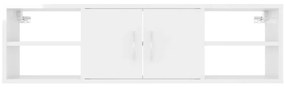 vidaXL Ραφιέρα Τοίχου Γυαλιστερό Λευκό 102x30x29 εκ. από Μοριοσανίδα
