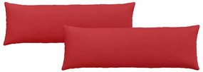 vidaXL Μαξιλάρι Καναπέ 2 pcs Κόκκινο 120 x 40 cm ύφασμα
