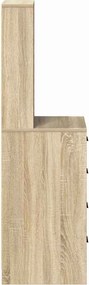 vidaXL Highboard Sonoma Δρυς 40 x 41 x 135 εκ. Επεξεργασμένο ξύλο