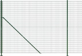 vidaXL Συρματόπλεγμα Περίφραξης Πράσινο 2,2x10 μ. με Βάσεις Φλάντζα