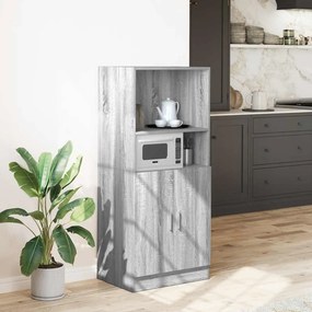 vidaXL Ντουλάπι Κουζίνας Γκρι sonoma 57x41,5x131,5 εκ. Επεξεργ. Ξύλο