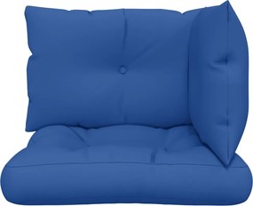 vidaXL Μαξιλάρια Παλέτας 3 τεμ. Μπλε Ρουαγιάλ Υφασμάτινα