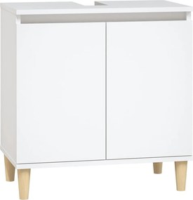 vidaXL Σετ Επίπλων Μπάνιου 3 Τεμαχίων Λευκό από Επεξεργασμένο Ξύλο