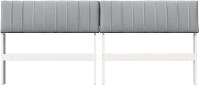 vidaXL Ταπετσαρισμένο κεφαλάρι Ανοιχτό γκρι 180 cm