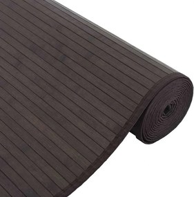 vidaXL Χαλί Ορθογώνιο Σκούρο Καφέ 80 x 1000 εκ. Μπαμπού
