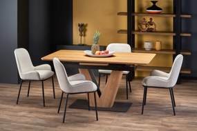 UMBERTO table natural oak, leg natural oak/black DIOMMI V-CH-UMBERTO-ST DIOMMI-60-21916